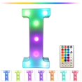 thumbnail image 2 of LiveSatisfy Clearance Colorful Light Up Letters, LED Letter Lights Marquee Letter Signs Battery Powered, Letter Lamp with Remote for Birthday Party Wedding Home Bar Christmas Decorations, 2 of 8