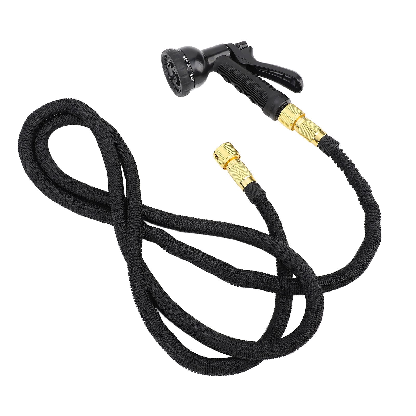 Expandable Garden Hose 7.5m Leakproof High Pressure Spray Nozzle, Extendable Water Pipe, Retractable Flexible Hose for Vehicle Washing, Plant Irrigation