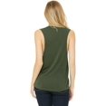 thumbnail image 3 of BELLA+CANVAS Débardeur Muscle Fluide pour Femmes, G, Vert Militaire, 3 of 3
