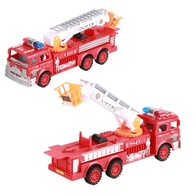 Fire Truck Toy, High Elasticity Sturdy Parent Child Interaction Fire Engine Toys Impact Beautiful Red Safe For Playing