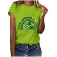 thumbnail image 1 of TopLLC St. Patrick's Day Patricks Day Chemises pour Femmes Hauts de Sarrau St Patricks Day Mode pour Dames St. Imprimé Léopard Manches Courtes Col Rond Chemise Femme Décontractée Ample, 1 of 4