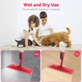 thumbnail image 4 of CUITING 3 Pcs Replacement Microfiber Pad for Universal Commercial 16.5 Inch Mop Head Flat Mop Head Wet & Dry Commercial Cleaning Refills Reusable Mop Refills Fit for Most Microfiber Flat, 4 of 7