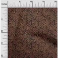 thumbnail image 2 of oneOone Cotton Jersey Brown Fabric Paisleys Craft Projects Decor Fabric Printed By The Yard 58 Inch Wide, 2 of 4