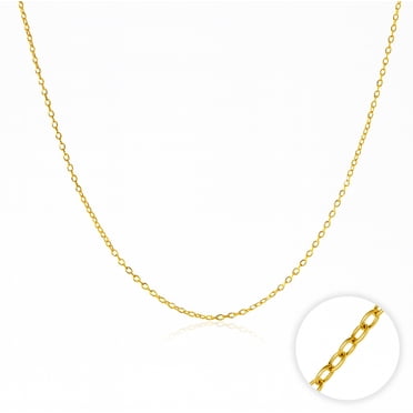 JeenMata 16 Inch Minimalist Adjustable Chain Necklace in Yellow Gold Plating