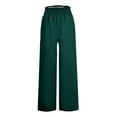 thumbnail image 4 of FNFYFH Clearance Women's Plus Size Linen Pants Elastic Waist Solid Color, 4 of 5