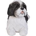 thumbnail image 3 of Décoration de Jardin Statue d'Animal Shih Tzu Allongée - Noir/blanc, 3 of 5