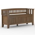 thumbnail image 1 of Simpli Home Banc d'Entrée Transitionnel en Bois Acadian 48 Pouces Brun Naturel Rustique, 1 of 12