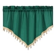 thumbnail image 2 of SSZMDLB Rideaux Triangulaires, Rideaux Courts en Polyester de Couleur Unie, Beige Gris Rouge Vert Café, Conception à Tringle Traversante pour Fenêtre Porte Cuisine, Panneau de Rideau de Déco Domestique, 2 of 8