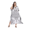 thumbnail image 2 of Caftans Longs pour Femmes Grande Taille Robe Caftan Robe de Soirée Fête Été Plage Robe d'Été Manches Kimono Longues Robes Décontractées en Ligne, 2 of 7