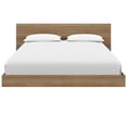 thumbnail image 3 of Nexera Satori Low Platform King Bed with Headboard, Brown Oak, 3 of 6