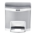 thumbnail image 2 of Rubbermaid Slim Jim 4 Gallon Stainless Steel Front Step On Wastebasket, White, 2 of 4
