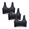 thumbnail image 2 of Timegard 3pc Plus Size Bras for Women No Underwire Lace Full Coverage Mesh Breathable Comfort Seamless Bra, 2 of 3