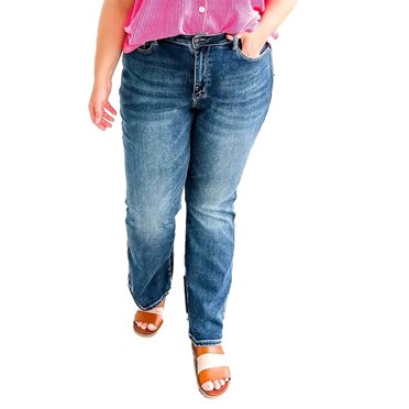 JJHGVB Jeans for Women Barrel Jeans Women Women's Hanging Dyeing Process Washed High Elasticity Slimming Jeans Long Pants Petite Pants Women'S Pants Dark Blue S