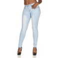 thumbnail image 1 of Cover Girl Jeans Juniors Low Rise Waisted Butt Shaping Skinny Light Blue Size 7, 1 of 5