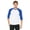 WHITE/ TR ROYAL, variant on Bella + Canvas Unisex 3/4-Sleeve Baseball T-Shirt
