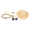 thumbnail image 3 of AMONIDA Fashion Pet Straw Hat, Pet Collar, Cat Pets, 3 of 8