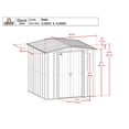 thumbnail image 3 of Arrow 6 x 6 x 6 ft Grey Shed, 3 of 7