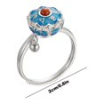 thumbnail image 2 of TopLLC Rings Thai Couple Male And Female Six-character Mantra Transfer Agate A ring, 2 of 3