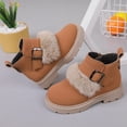 thumbnail image 4 of YUNAFFT Girls Martin Boots Solid Color Mid-Calf British Style Princess Ankle Boots, 4 of 6
