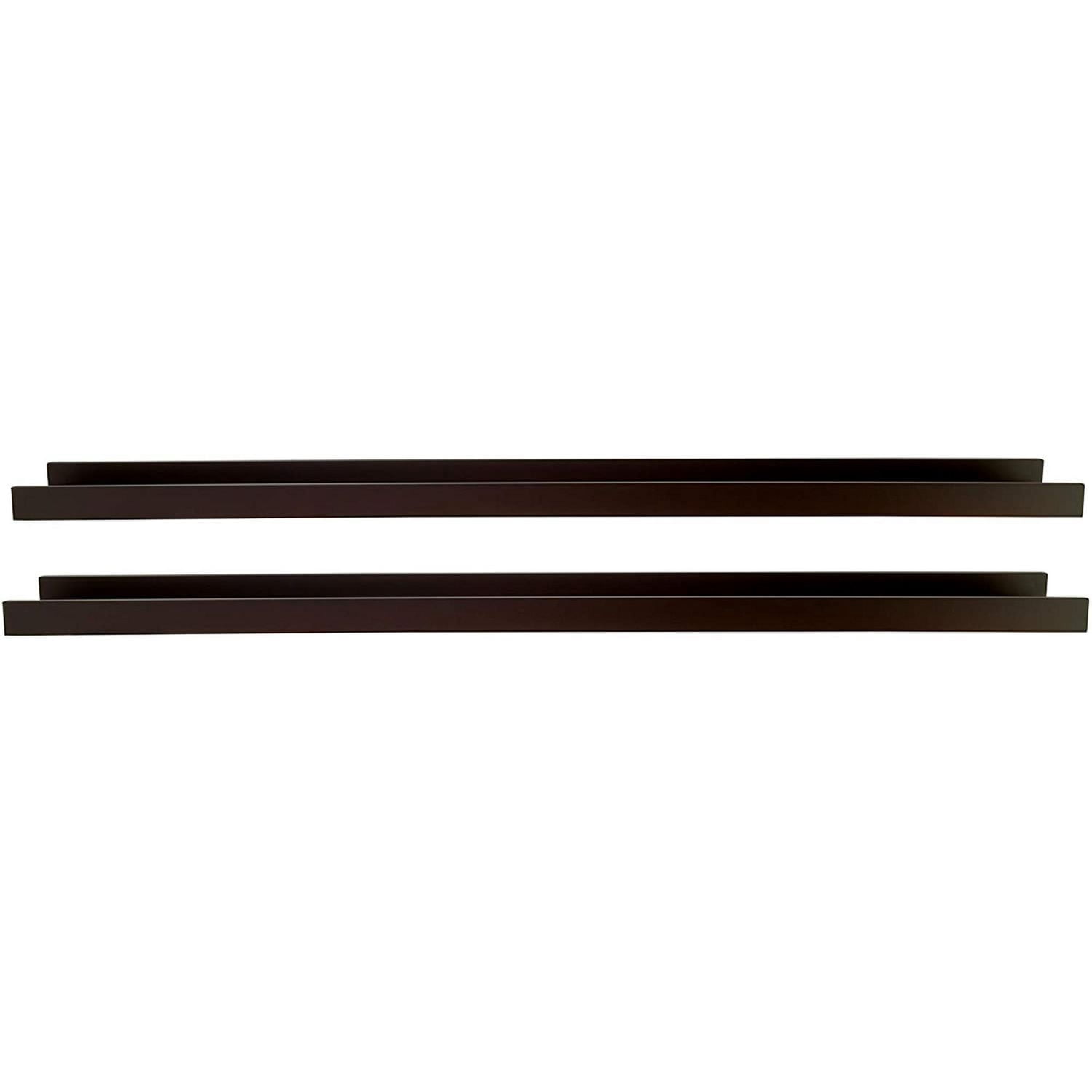 Kiera Grace Set of Two Edge Floating Photo Frame Shelfs, 44"L x 4"W x 2"H, Espresso