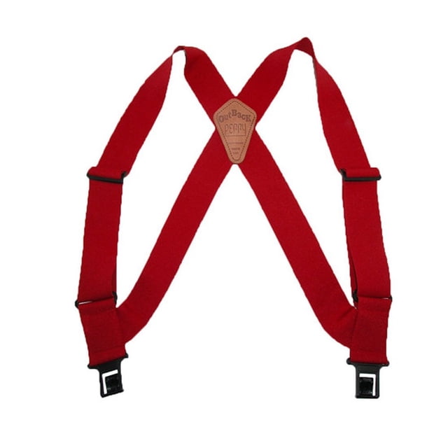 Perry Suspenders 2" Men's uBEE Outback Comfort Adjustable Suspenders - Red, Regular