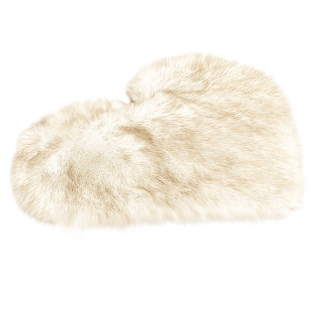 TIMIFIS Rug Home Decor Wool Imitation Sheepskin Rugs Faux Non Slip Bedroom Shaggy Carpet Mats Carpet - Fall. A beige faux sheepskin accent rug with a shaggy texture and non-slip backing, made of durable polyester. Measuring 40x50 cm, it is ideal for home decor, serving as an area rug, seat cushion, or bed mat.