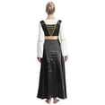 thumbnail image 3 of Sxiwei Robe Maxi Ample Longueur Cheville pour Femmes, Tunique Superposée de Danse de Louange, Robe de Culte Liturgique Noire 4TG, 3 of 7