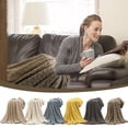 thumbnail image 5 of TopLLC 100*150cm Super Soft Warm Solid Warm Micro Plush Fleece Blanket Throw Rug Sofa Bedding, 5 of 5