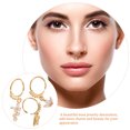 thumbnail image 4 of Miangastore 3Pcs Dangle Nose Rings Stainless Steel Butterflies Nose Studs Rhinestones Nose Piercing Jewelry, 4 of 9