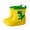Yellow, variant on Kids Shoes Short Rain Boots For Kids Go To School Ankle Rainboot Slip On Garden Boot Rubber Shoes Light Green 14/2.5 Y—3 Y