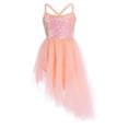 thumbnail image 1 of Manyakai Robe de Danse Ballet pour Filles, Dos Croisé à Sequins, Tutu en Tulle, Justaucorps, Danse Lyrique, Orange TG, 1 of 7