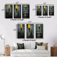 thumbnail image 4 of Designart "Vintage Wisdom Minimal Orange" Modern Geometric Framed Wall Art Set Of 3 - Gold Abstract Geometric Frame Gallery Wall Set For Home Decor, 4 of 6