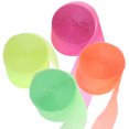 thumbnail image 1 of 4 Rolls Glow In The Dark Crepe Paper Streamers Fluorescent Streamers for Birthday Festival Party Decor, 1 of 8