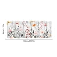 thumbnail image 3 of Hxlamzoo Thermal Insulating Short Floral Window Valance Curtains for Bathroom, Kitchen, Cafe Decor - 52x18 Inch, Colorful Flowers Leaves Plants Design, 3 of 6