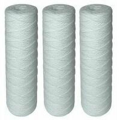 25 Micron Sediment Removal for Water Filtration, 1-Year Durability 3-Pack Universal 10" Wound Filter Cartridges