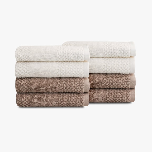 Mainstays Kids 8pk Washcloth, Tan