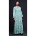 thumbnail image 4 of Bimba Robe Maxi d'Été Décontractée pour Femmes en Georgette Mousse à Imprimé de Fleurs et de Feuilles, Longue, Taille Élastique, X-Grand, 4 of 5