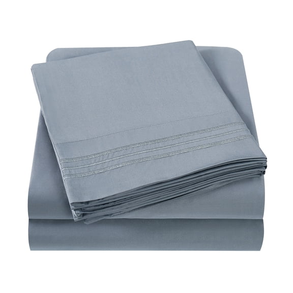 JoanKaren Queen Size Bed Sheets Set,Rayon from Bamboo,Cooling & Breathable for Hot Sleepers,16" Deep Pocket Fitted Sheet,Dark Gray