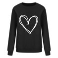 thumbnail image 4 of T-shirt de la Saint-Valentin pour Femmes 2024, Chandails à Col Rond, T-Shirts Décontractés avec Cœur, T-Shirts Graphiques Amples à Manches Longues, Chandails à Enfiler, Hauts Mode pour les Fêtes, T-Shirt, 4 of 4