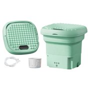 EDHITNR Foldable Mini Washing Machine 3.8L Portable Laundry Washer Cleaner for Clothes Underwear, Compact Travel Washer for Dorm RV Camping Kitchen, Blue