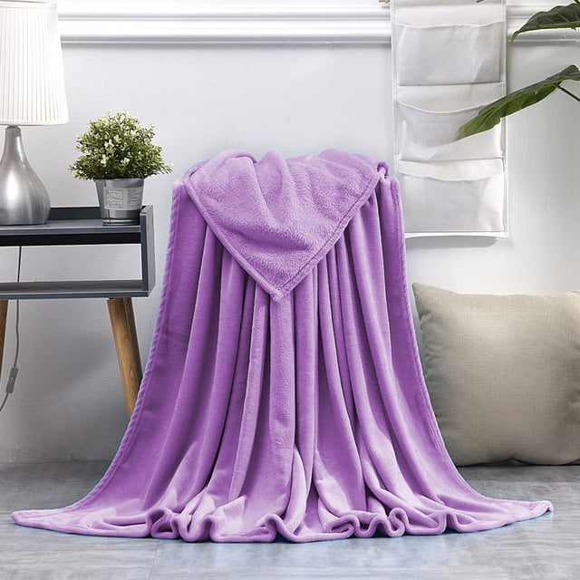 Solid Color Flannel Blanket Gift Gift Velvet Conditioning Blanket Casual Cover Blanket Solid Color Blanket 59.05x39.37 Inches