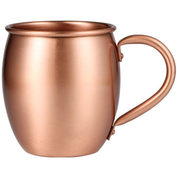 530ML 100% Pure Copper Mug Moscow Mule Mug Drum Cup Cocktail Cup Pure Copper Mug Restaurant Bar Cold Drink Cup, B,1 x mule cup,Rose Gold