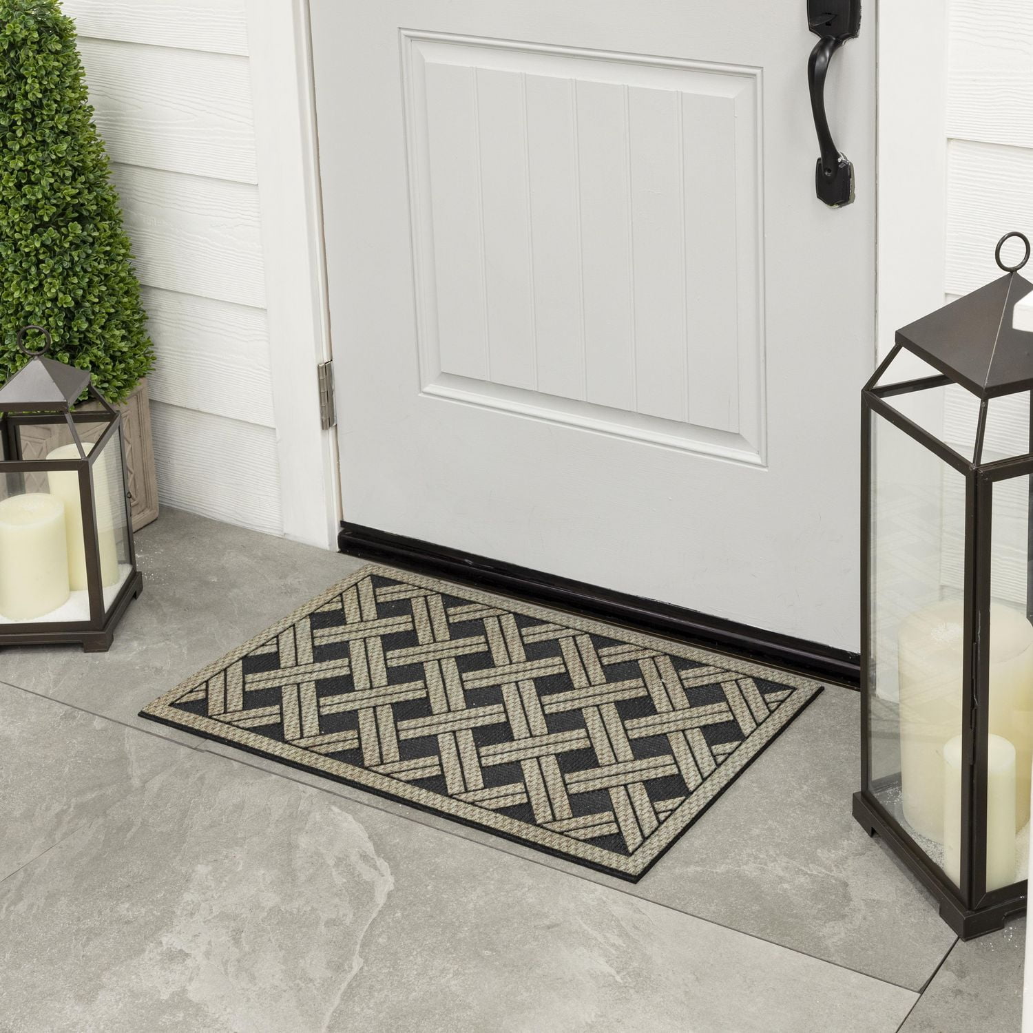Mohawk Home - Tapis d’entrée en tricot interlock Natural Wicker de 45,72 cm x 76,2 cm (1 pi 6 po x 2 pi 6 po)