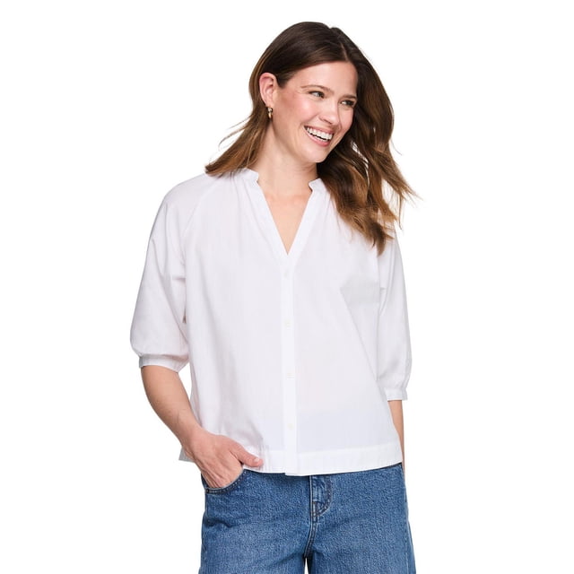 George Women's Puff-Sleeve Blouse