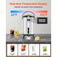 thumbnail image 2 of VEVOR Insulated Beverage Dispenser for Hot & Cold Drinks 3.2 Gal Stainless Steel, 2 of 9