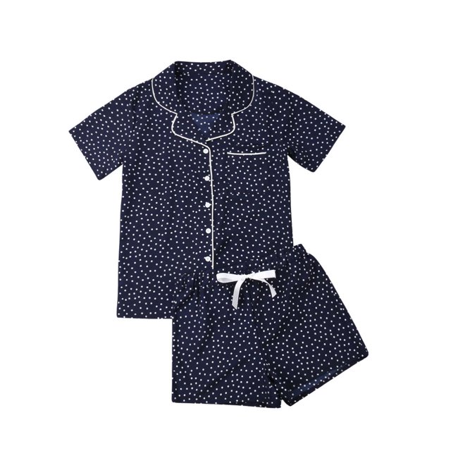 Ensembles de Pyjamas pour Femmes Été Manches Courtes Vêtements d'Intérieur Vêtements de Nuit