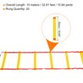thumbnail image 2 of Unique Bargains Échelle d'Agilité 20 Rung 10M / 33ft avec Entraînement de Vitesse de Sac de Transport, Jaune Rouge, 2 of 5