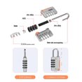 thumbnail image 4 of CHUANK Lot de 3 Cadenas à Combinaison à Manille de 2,6 Pouces de Long, Cadenas Sport à 4 Chiffres Réinitialisables, Cadenas à Mot de Passe Multifonctionnel Imperméable pour l'Extérieur, pour Gym, Clôture, Casier du Personnel, 4 of 7