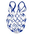 thumbnail image 1 of Xingzhi Sac à Balles en Filet Support de Transport pour Ballon de Basketball Sac de Rangement Filet en Filet Bleu Blanc, 1 of 1