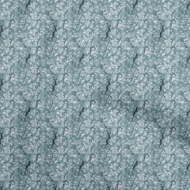 oneOone Cotton Jersey Grayish Blue Fabric Asian Fabric For Sewing Printed Craft Fabric By The Yard 58 Inch Wide